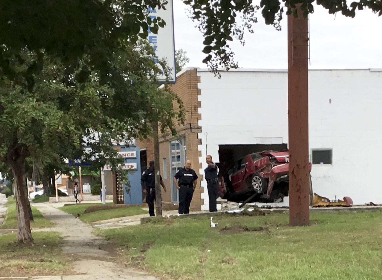 Car Crashes into Building
